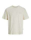 Jack & Jones T-shirt Jorparos Easter Sketch Tee Ss Crew 12273171 Antique White/bandana Mannen Maat - M