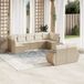 Maison Exclusive - Ensemble de meubles de jardin 9 pièces avec canapé et coussins, beige, en polyrotin