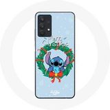 Maniacase Hoesje voor Samsung Galaxy A32 5G Stitch sneeuw merry christmas blauw