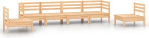 vidaXL 6-delige hoek loungeset massief grenenhout bruin