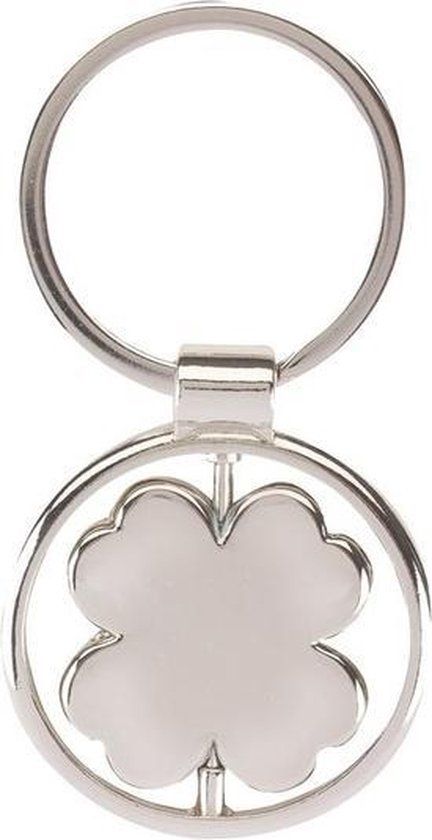 20x Silver Clover Keychains - Good Luck Charm Gift for Adults