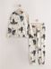 Next - Dames Pyjama - Oatmeal Hamish The Highland Cow - Dierenprint - Lange Mouw - 2 Stuks - Maat L - Tall