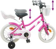 vidaXL Kinderfiets 12 Inch Donkerroze