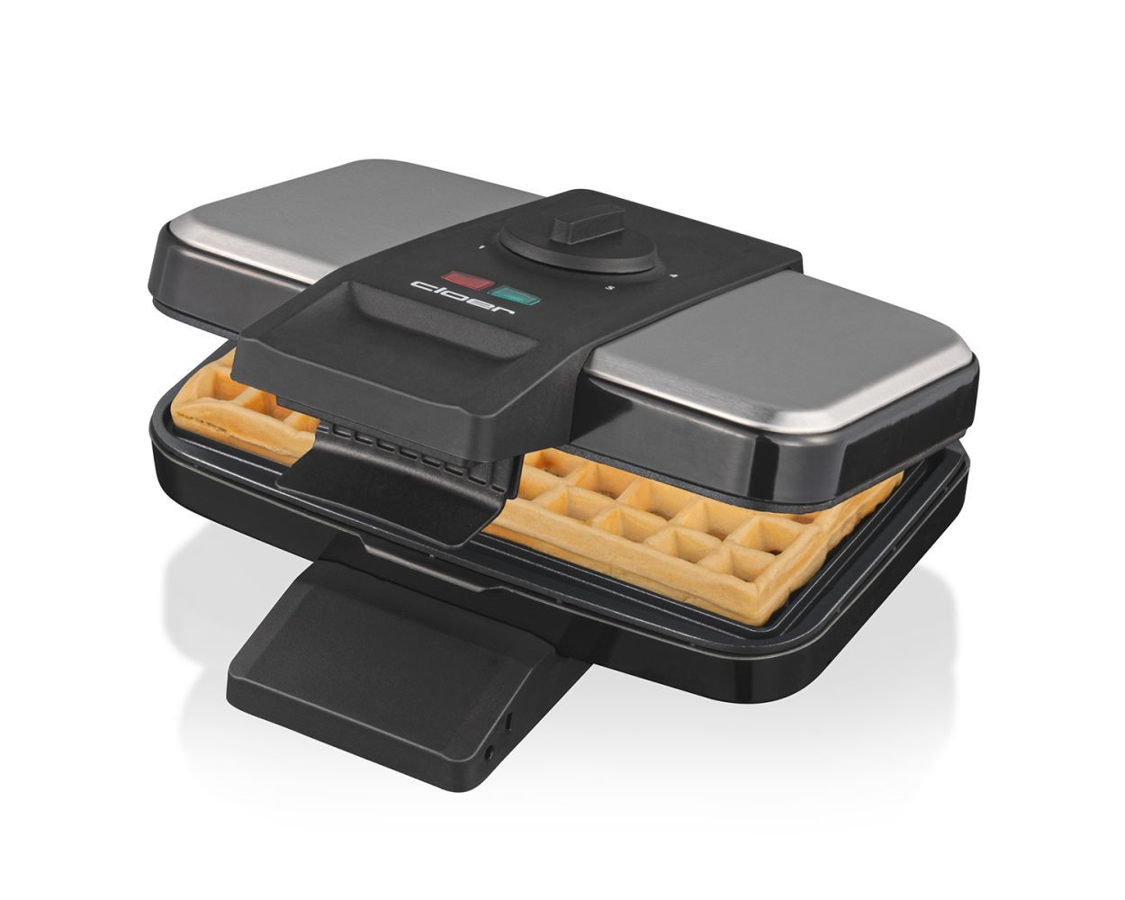 Cloer 1459 Brussels Wafelijzer - 2 Wafels - 1000W - Zwart/RVS