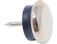 Adsamm MGR-N-18-16 MGR-N-18 Metalen glijders met buffer en spijker, zilver, Ø 18 mm