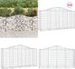 vidaXL Gabions - 10 pièces - voûté - 200x50x100/120 cm - fer
