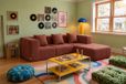 Maisons du Monde MILYsofa Modulaire bank, 3-zits met chaise longue, krulstof, afneembare kussenhoezen (terracotta, 3-zits met chaise longue)