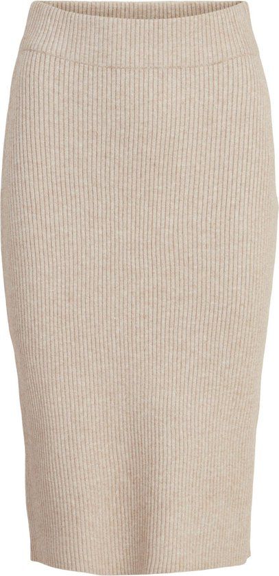 VILA VIRIL PENCIL HW KNIT SKIRT NOOS - Natural Melange - Maat M - Dames Rok