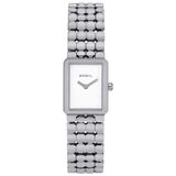 Breil MOTIF Dames Polshorloge - Zilverkleurig Staal - Analoog Quartz - Rechthoekige Kast - 24mm