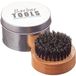BARBER TOOLS Baardborstel met ronde metalen doos, 1 stuk
