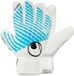 Uhlsport Cybertec Starter Soft Keepershandschoenen - Wit / Lichtblauw / Zwart | Maat: 4.5