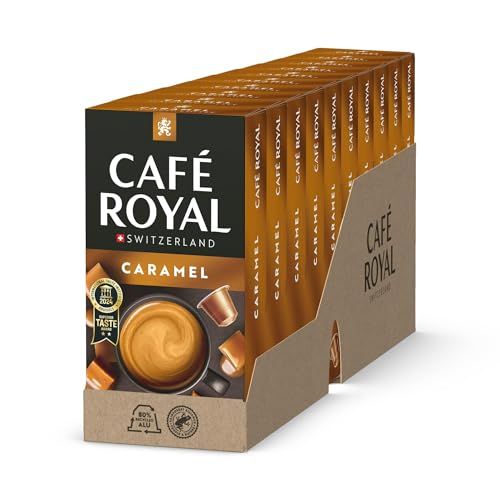 Café Royal Caramel Flavoured Edition Nespresso (R)* 100 compatibele aluminium koffiepads, sterkte 4/10, 10x10 verpakkingen