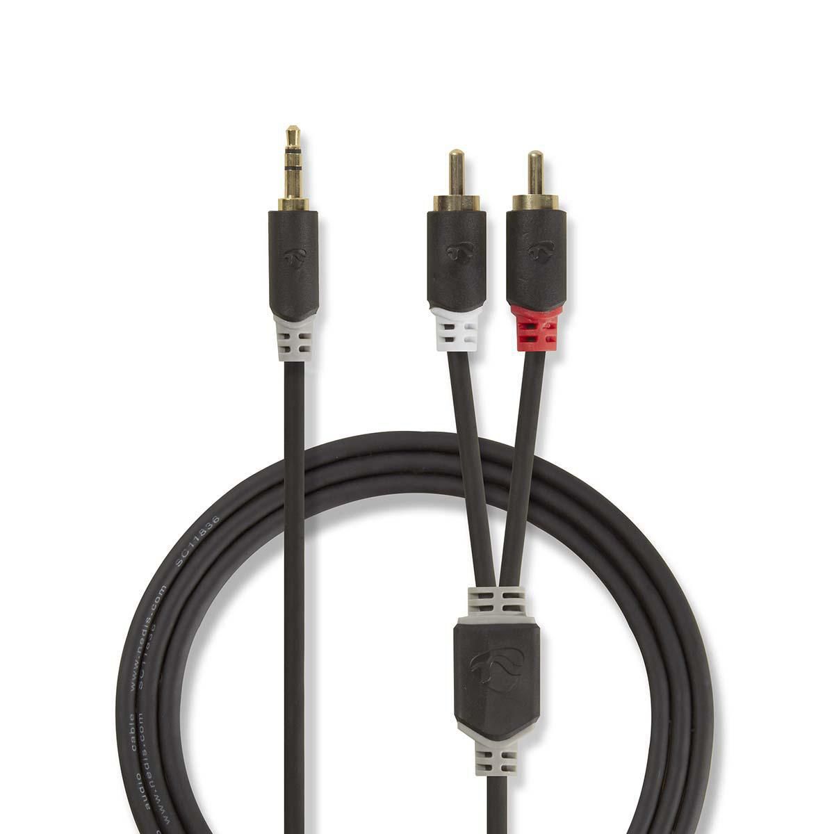 Nedis CABW22200AT50 - Audio Kabel - 5 m - Antraciet