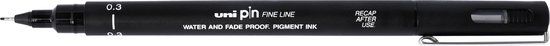 uni-ball Uni Fine Liner - 0.3mm Zwart