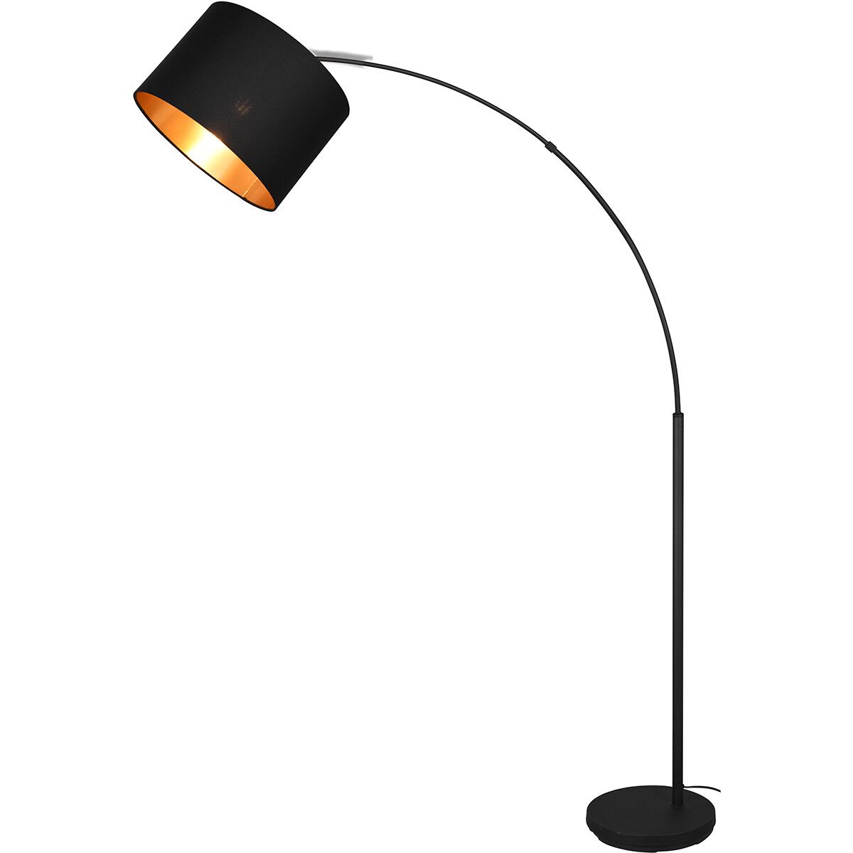 BES LED Trion Corry Vloerlamp - E27 - Rond - Mat Zwart - Aluminium - 171cm