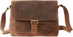 Harold's Leren Business tas Schoudertas Antic Messengerbag Nature Bruine