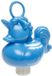 Duckiez eenhoorn badeendje badspeelgoed - blauw - 15 x 7 cm
