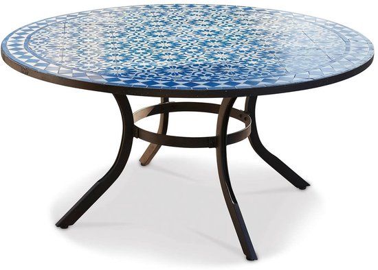 LOBERON Tafel Jennarton blauw/witbruin