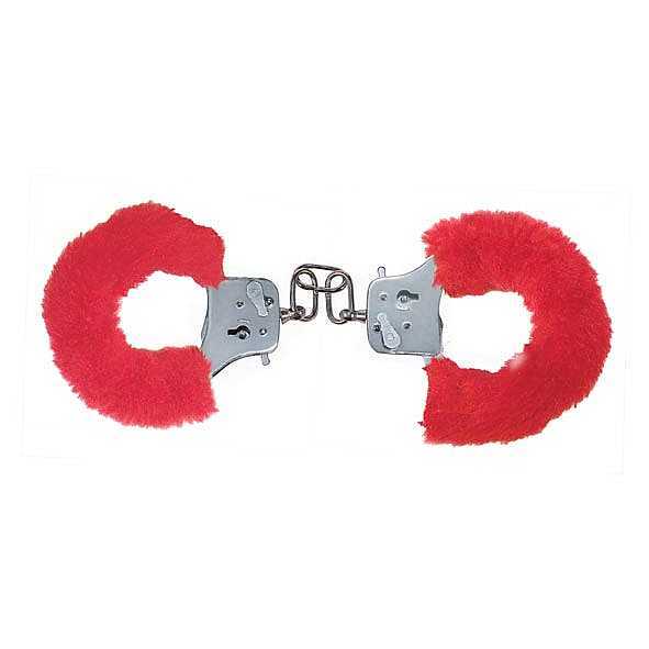 Eros Furry Fun Cuffs Red Plush