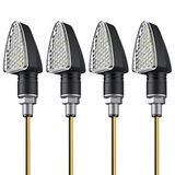 PROZOR 4 stuks waterdichte knipperlichten, 15 leds, 12 V, mini-knipperlichten voor motorfiets