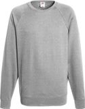 Fruit Of The Loom Heren Lichtgewicht Raglan Sweatshirt (240 GSM) (Heather Grijs)