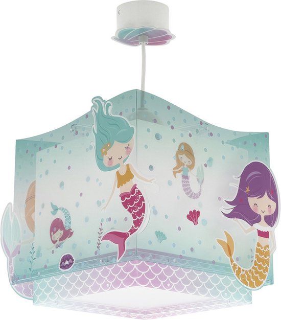 Dalber Mermaid Kinderkamer Hanglamp - Roze/Blauw - 25W - E27