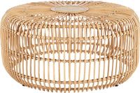 Beliani RANDAZZO - Round Rattan Coffee Table - Beige - 85x85x40 cm - Industrial Style