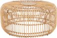 Beliani RANDAZZO - Round Rattan Coffee Table - Beige - 85x85x40 cm - Industrial Style