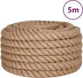 vidaXL Jute Touw - 5 m lang - 50 mm dik