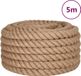 vidaXL Jute Touw - 5 m lang - 50 mm dik
