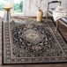 Safavieh Traditioneel tapijt voor woonkamer, eetkamer, slaapkamer, collectie Lyndhurst, laagpolig, grijs en groenblauw, 90 x 150 cm