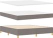 vidaXL Boxspring Bed met Hoofdeinde Taupe 200 x 180 cm Stof