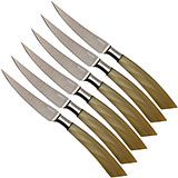Saladini Steakmessenset - 6-delig - 23 cm - Ossenhoorn