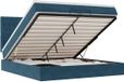 vidaXL Lit coffre avec matelas 200x200cm Velours Bleu foncé