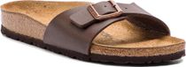 Birkenstock Madrid BS Dames Slides Bruin Leer Maat 39