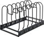 Ibenzoa® Organiseur de cuisine réglable noir pour casseroles et couvercles avec rangement flexible