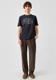 QS s.Oliver QS regular fit corduroy casual broek - bruin