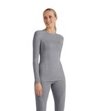 FALKE Wool-Tech Longsleeve dames shirt met lange mouwen - Wol - Grijs - Maat S