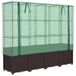 Planteur surélevé aspect rotin avec cache-pot 160x40x153 cm