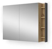 Vicco Edelin Badkamerspiegelkast – 100 x 75 cm met planken Ambachtelijk