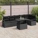 Maison Exclusive Set van 7 tuinbanken met opbergruimte, noir, polyrotan