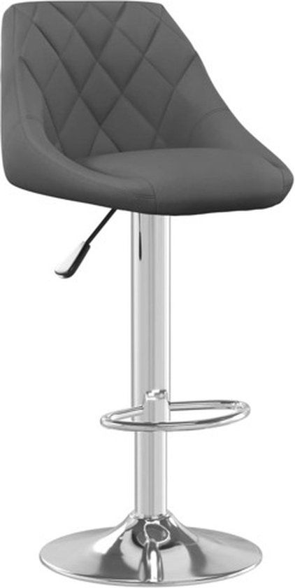 vidaXL Barkruk fluweel donkergrijs