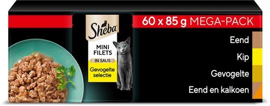 Sheba Pouch in saus Gevogelte - 60 x 85g