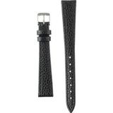 Morellato Horlogebandje - Morellato horlogeband D0753 Dublino - leer - Zwart - bandbreedte 14,00 mm