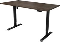 Sedero Elektrisch verstelbaar bureau - 140x80 cm - Single motor - Zwart / Donker Japandi