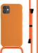 iMoshion Hoesje iPhone 11 - Siliconen Hoesje met Koord - Oranje
