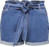 ONLY - ONLWAUW MID PAPERBAG BELT DNM - Meisjes - Bermuda shorts - L - Katoen - Medium Blue Denim