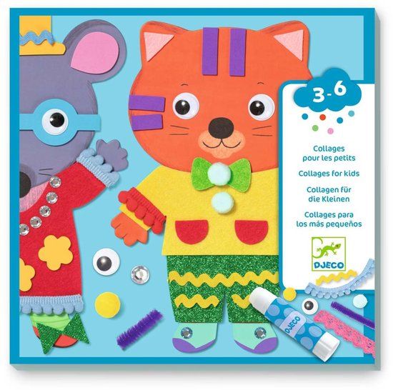 Djeco Creatieve Collage Set - Plakken en Versieren voor Kinderen