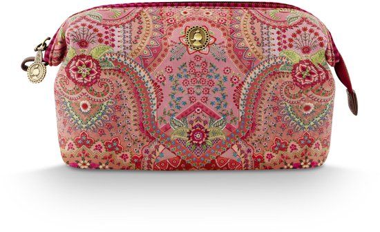 Pip Studio - Cooper Make-up Tasje Dames - Toilettas - Jabali - Rood - 22.5x9.5x15cm