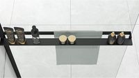 REA Evo Handdoekhouder Zwart 120x65x120cm